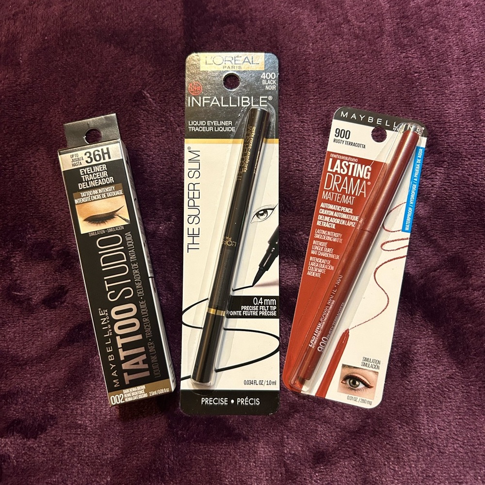 Trio Eyelinear Bundle for Eye Makeup Professional Makeup